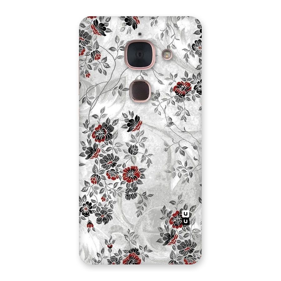 Pleasing Grey Floral Back Case for Le Max 2