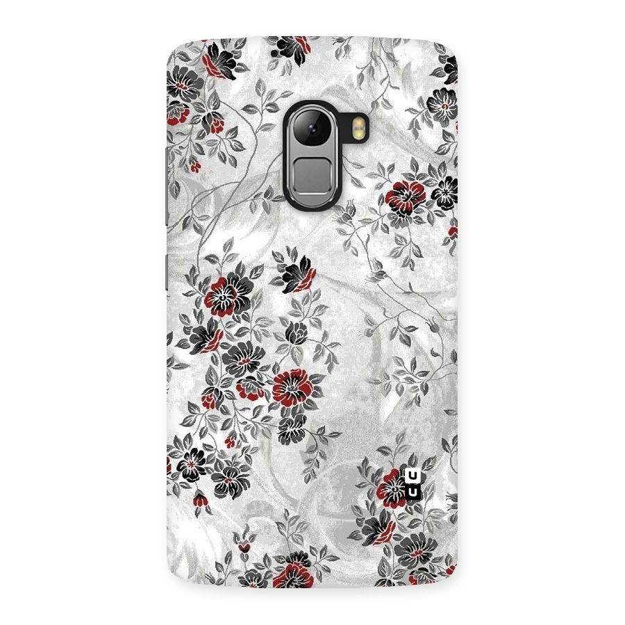 Pleasing Grey Floral Back Case for Lenovo K4 Note