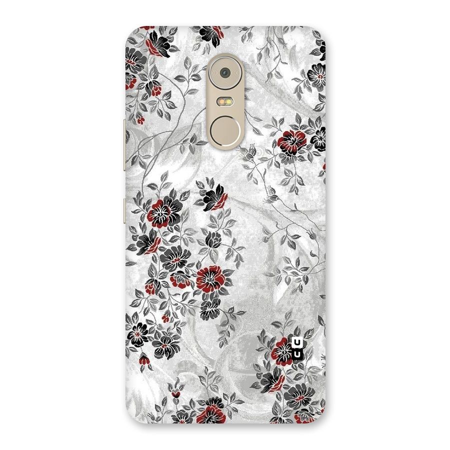 Pleasing Grey Floral Back Case for Lenovo K6 Note