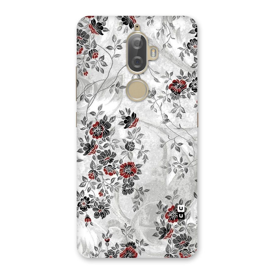 Pleasing Grey Floral Back Case for Lenovo K8 Plus