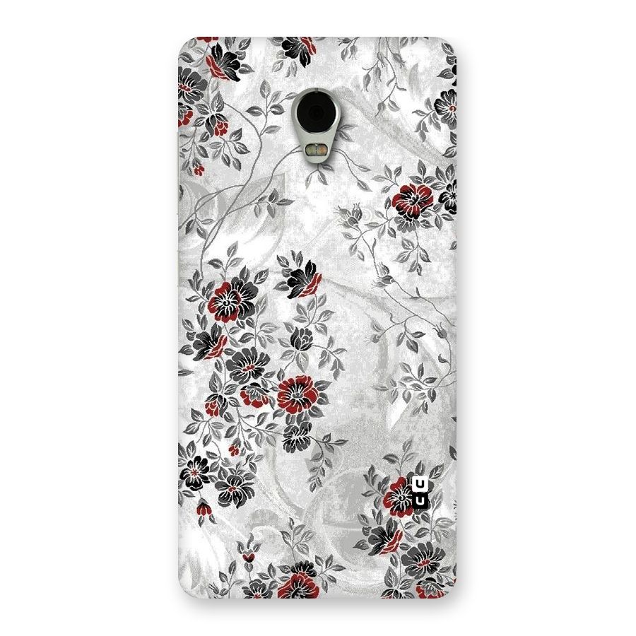 Pleasing Grey Floral Back Case for Lenovo Vibe P1