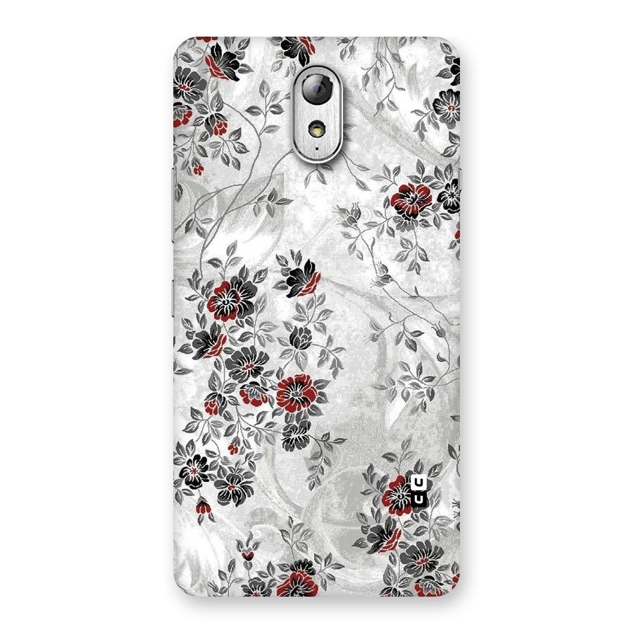Pleasing Grey Floral Back Case for Lenovo Vibe P1M