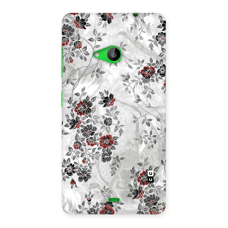 Pleasing Grey Floral Back Case for Lumia 535