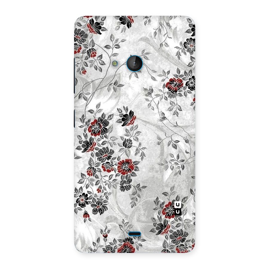 Pleasing Grey Floral Back Case for Lumia 540