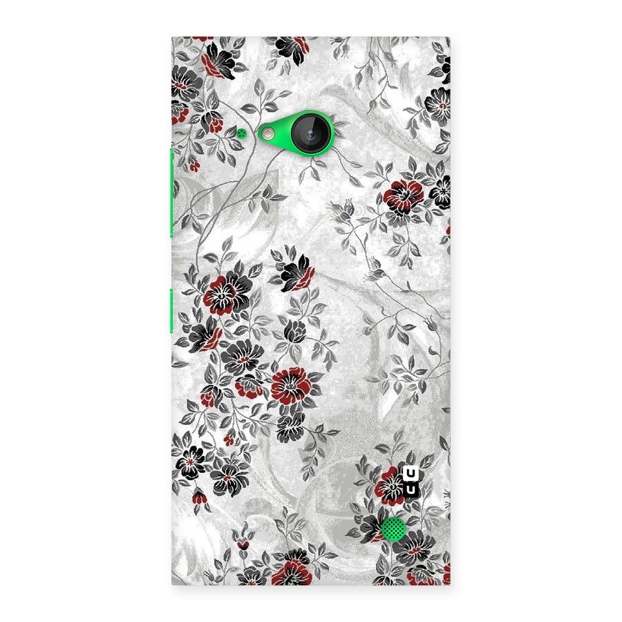 Pleasing Grey Floral Back Case for Lumia 730