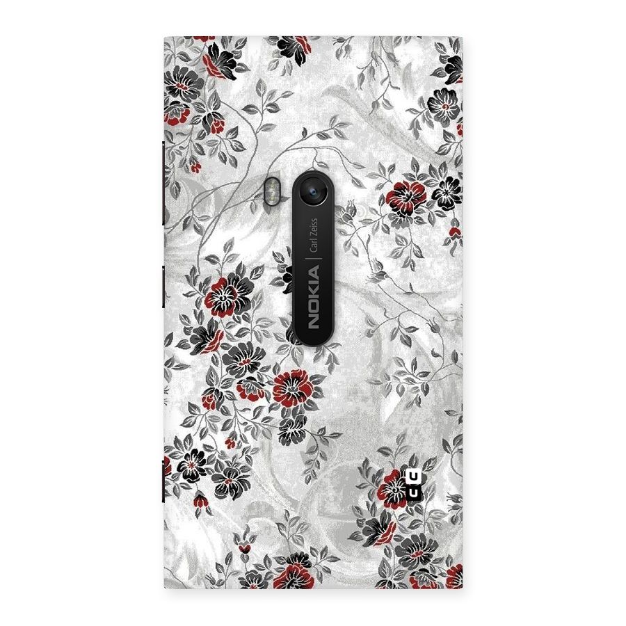 Pleasing Grey Floral Back Case for Lumia 920