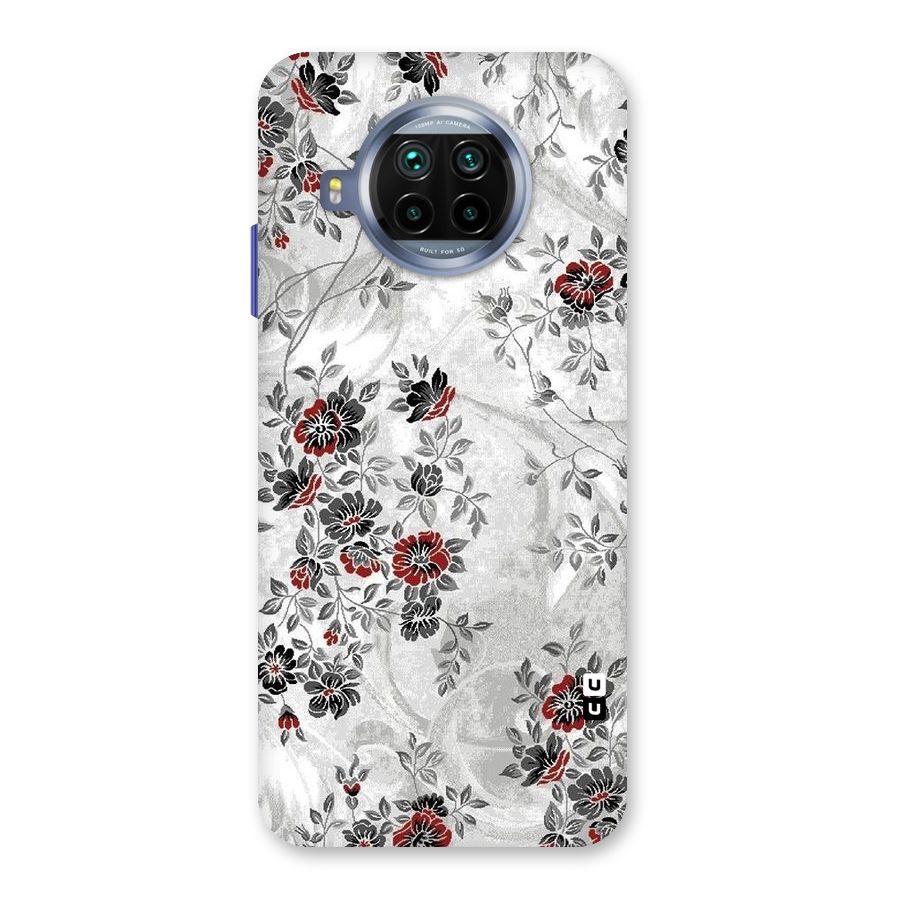 Pleasing Grey Floral Back Case for Mi 10i