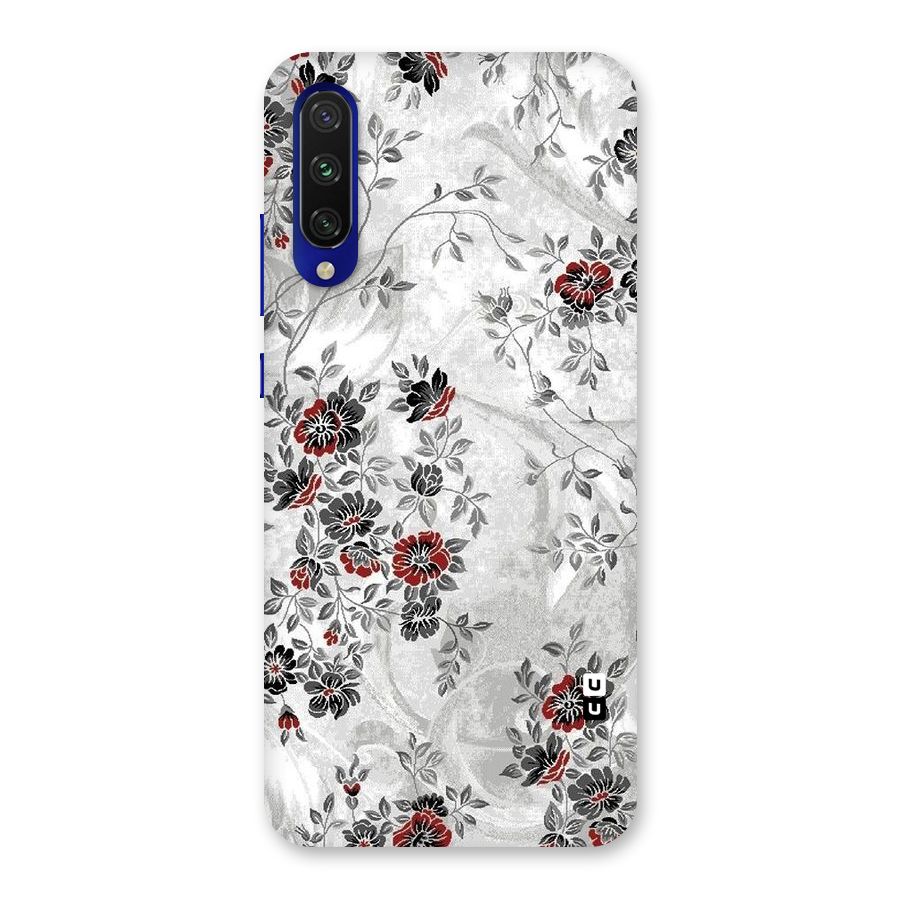 Pleasing Grey Floral Back Case for Mi A3