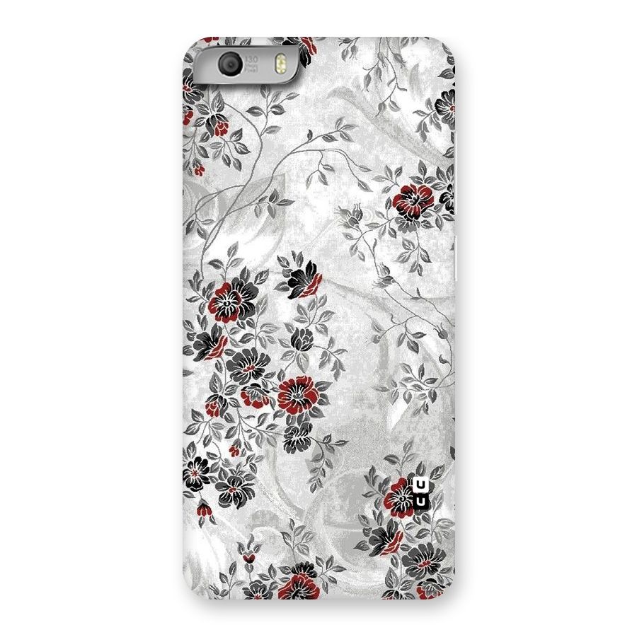 Pleasing Grey Floral Back Case for Micromax Canvas Knight 2