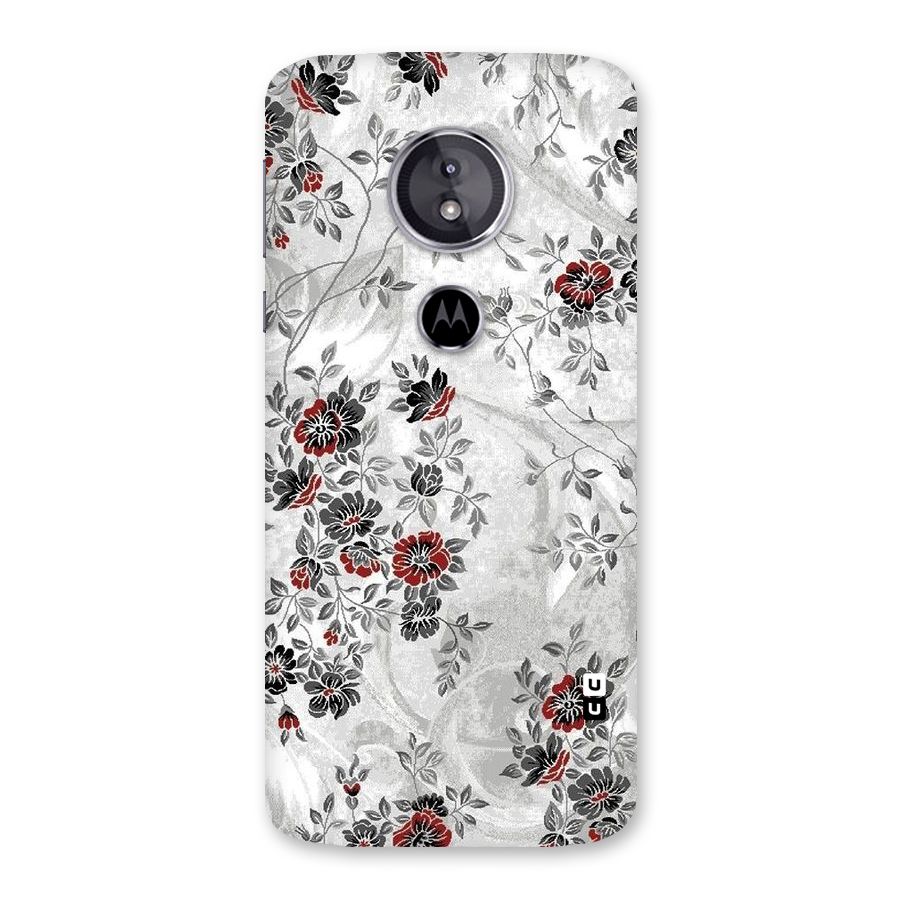 Pleasing Grey Floral Back Case for Moto E5
