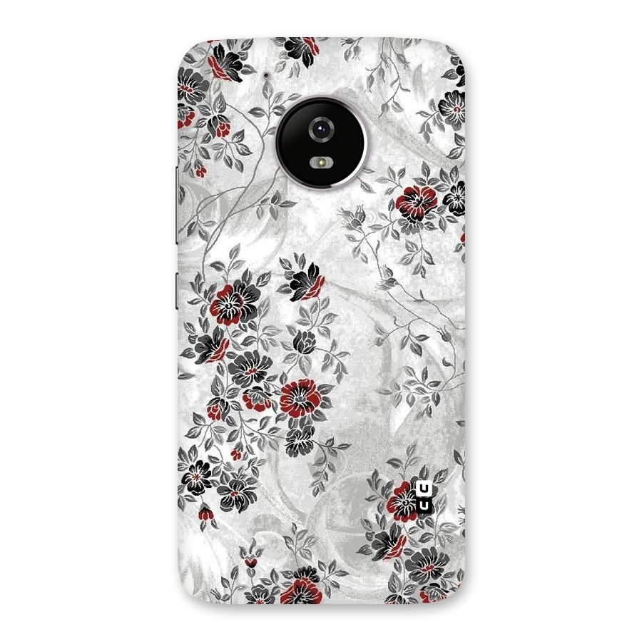 Pleasing Grey Floral Back Case for Moto G5