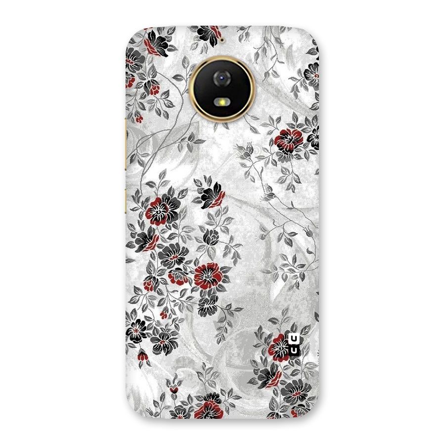 Pleasing Grey Floral Back Case for Moto G5s