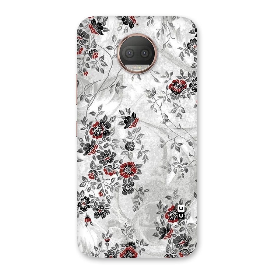 Pleasing Grey Floral Back Case for Moto G5s Plus