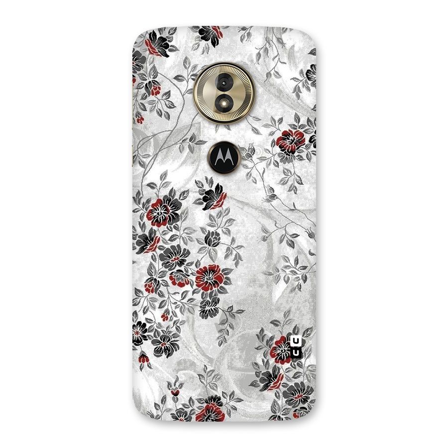 Pleasing Grey Floral Back Case for Moto G6 Play