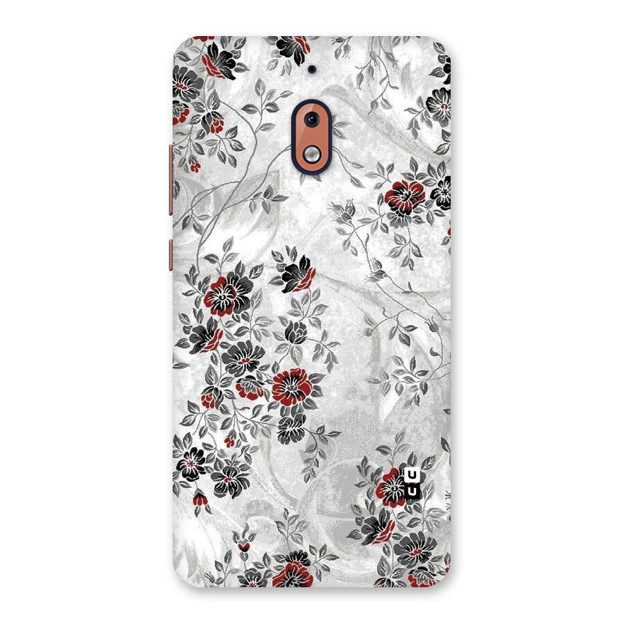 Pleasing Grey Floral Back Case for Nokia 2.1