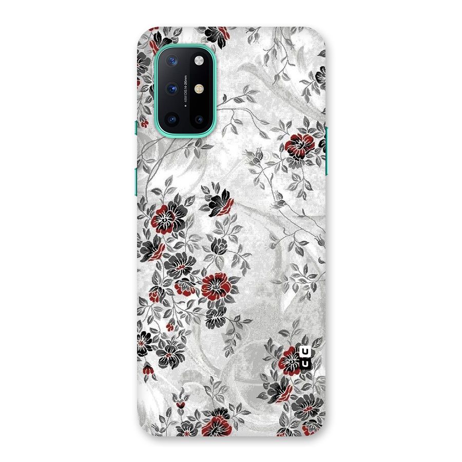 Pleasing Grey Floral Back Case for OnePlus 8T