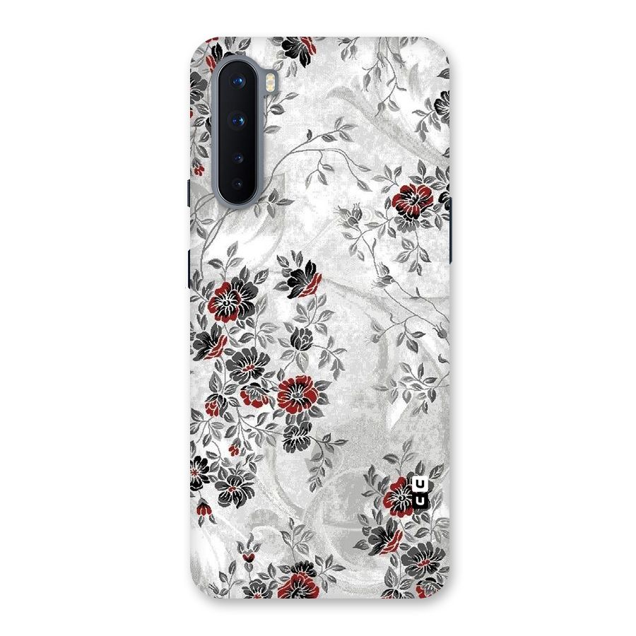 Pleasing Grey Floral Back Case for OnePlus Nord