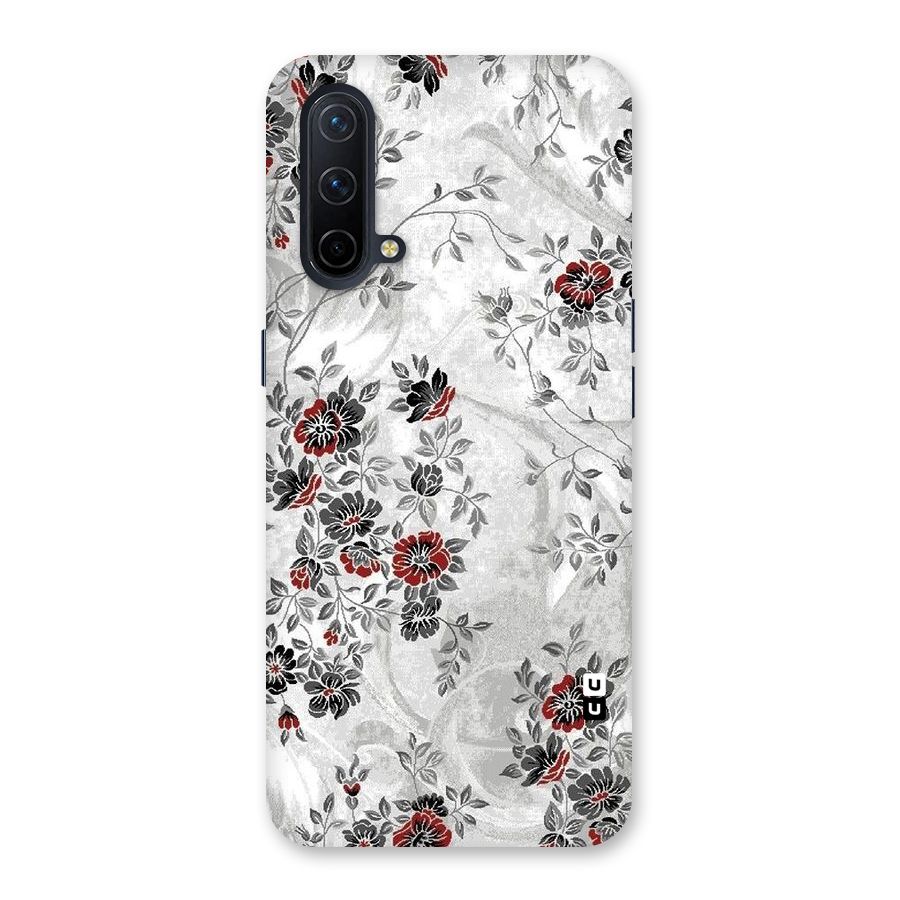 Pleasing Grey Floral Back Case for OnePlus Nord CE 5G