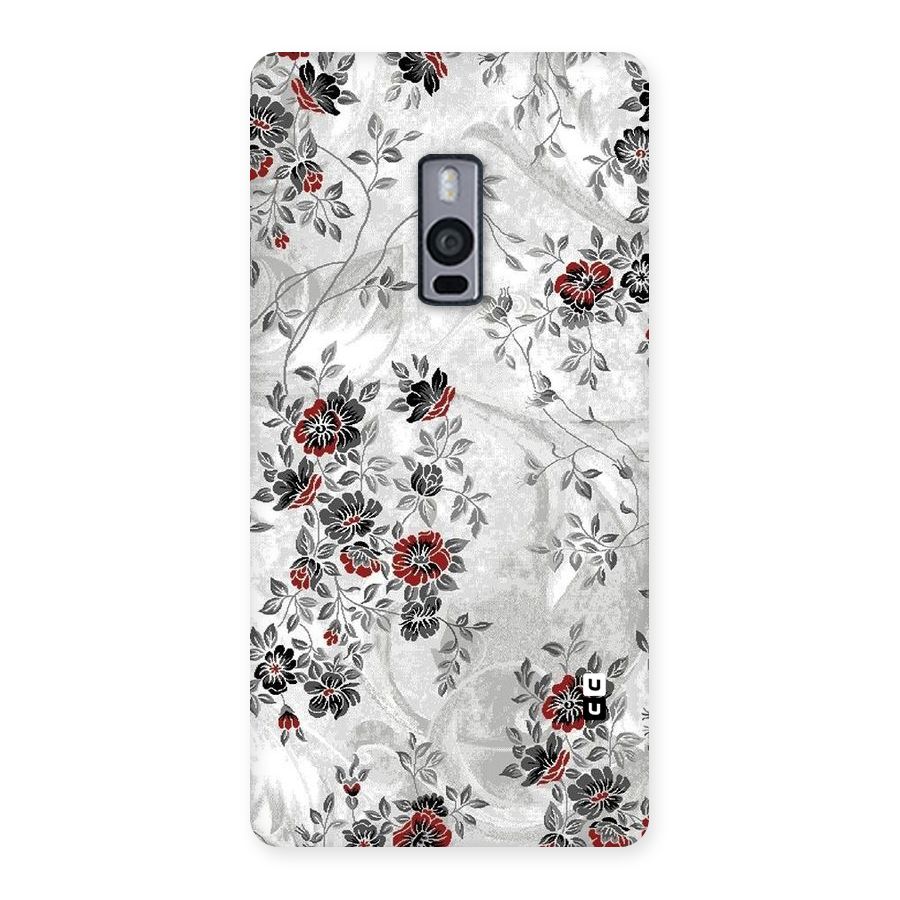 Pleasing Grey Floral Back Case for OnePlus Two