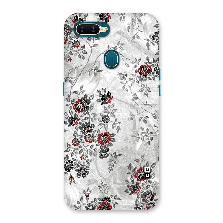 Pleasing Grey Floral Back Case for Oppo A11k