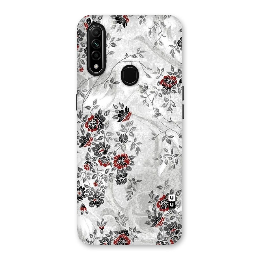 Pleasing Grey Floral Back Case for Oppo A31