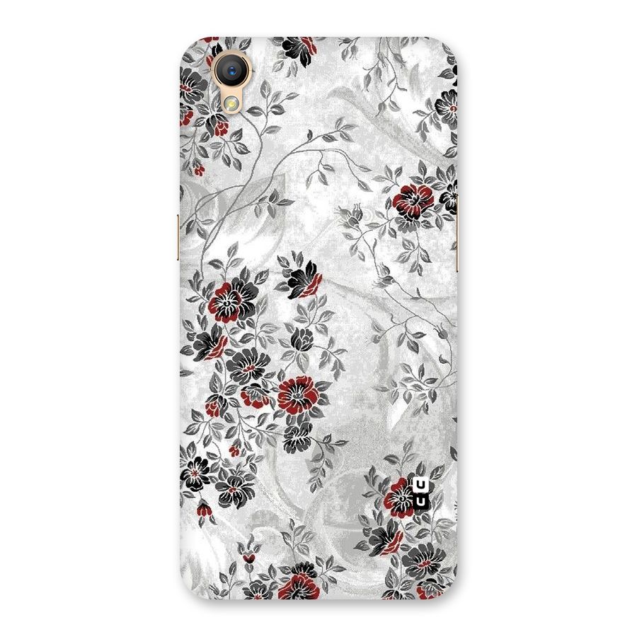 Pleasing Grey Floral Back Case for Oppo A37