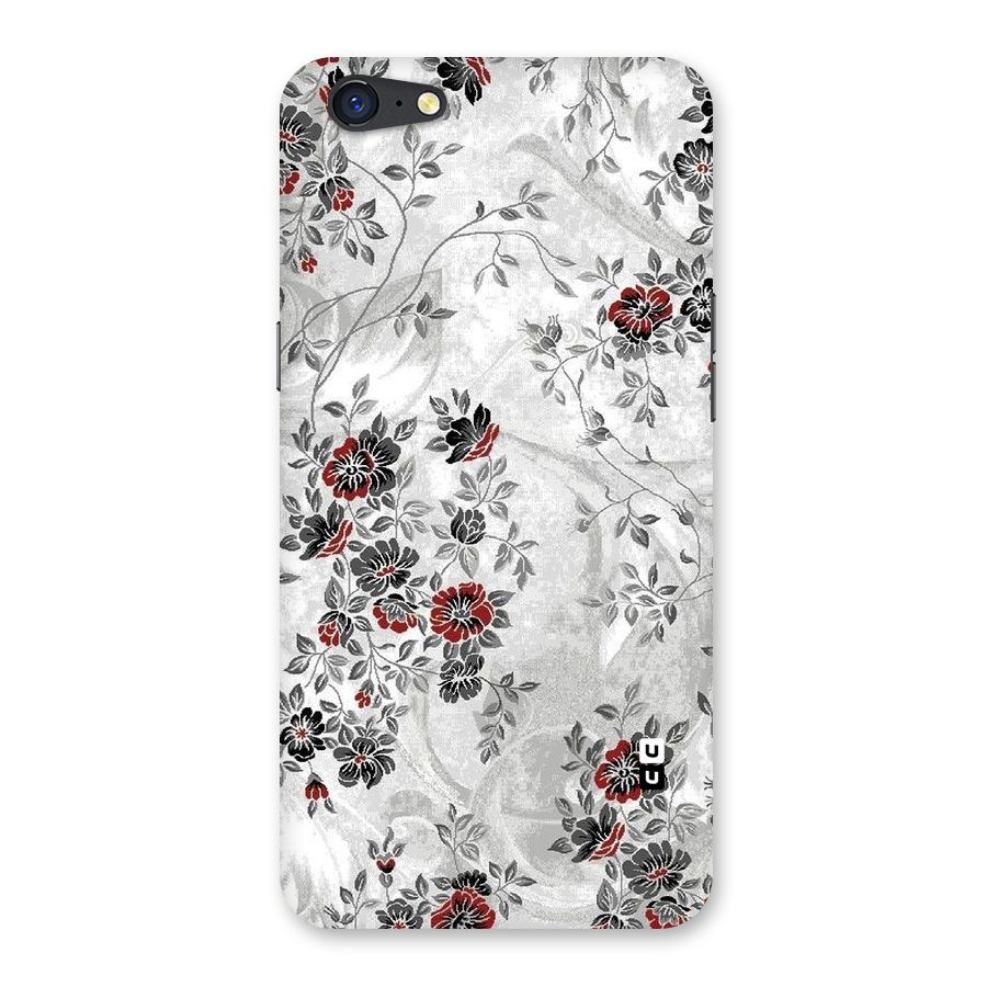 Pleasing Grey Floral Back Case for Oppo A71