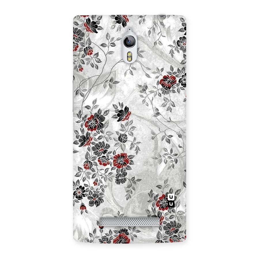 Pleasing Grey Floral Back Case for Oppo Find 7
