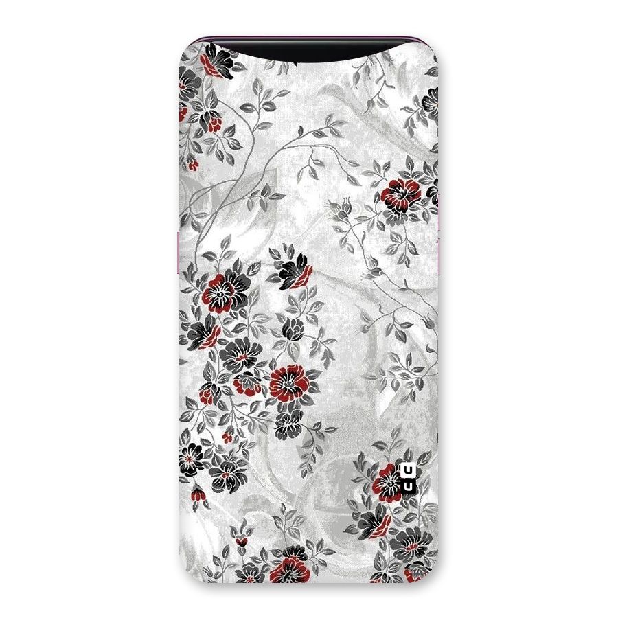 Pleasing Grey Floral Back Case for Oppo Find X