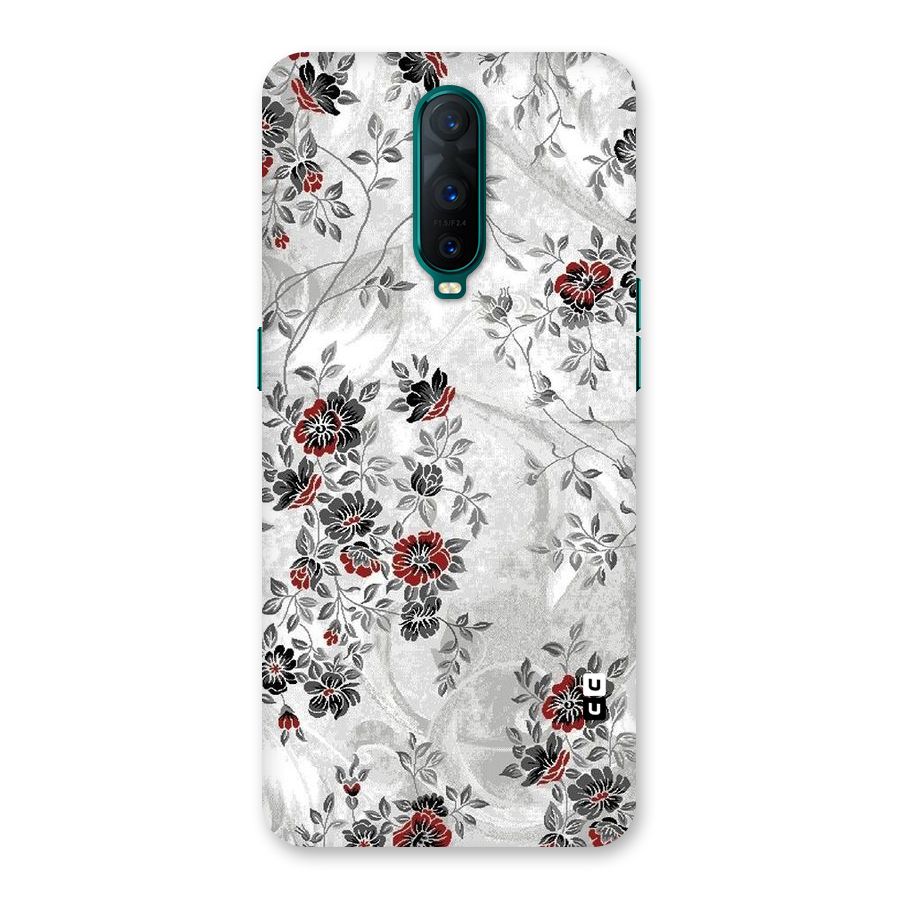 Pleasing Grey Floral Back Case for Oppo R17 Pro