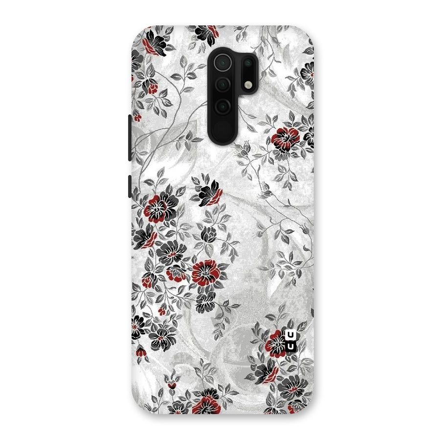 Pleasing Grey Floral Back Case for Poco M2