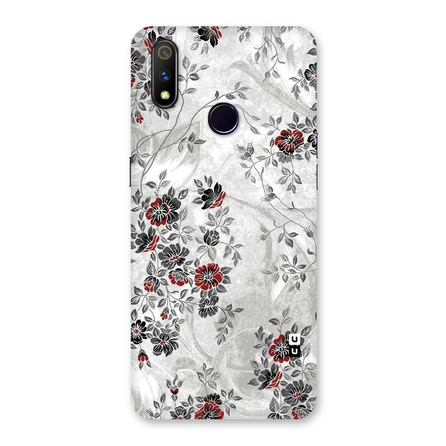 Pleasing Grey Floral Back Case for Realme 3 Pro