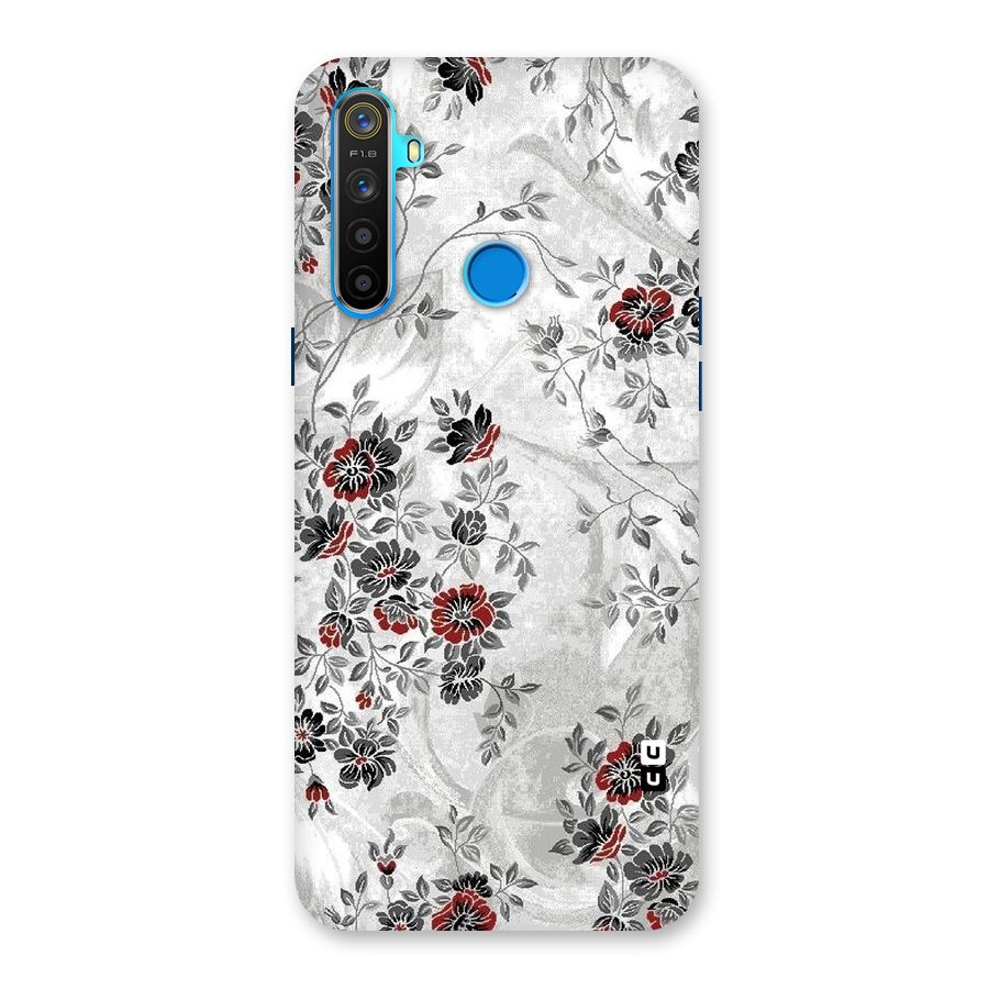 Pleasing Grey Floral Back Case for Realme 5s