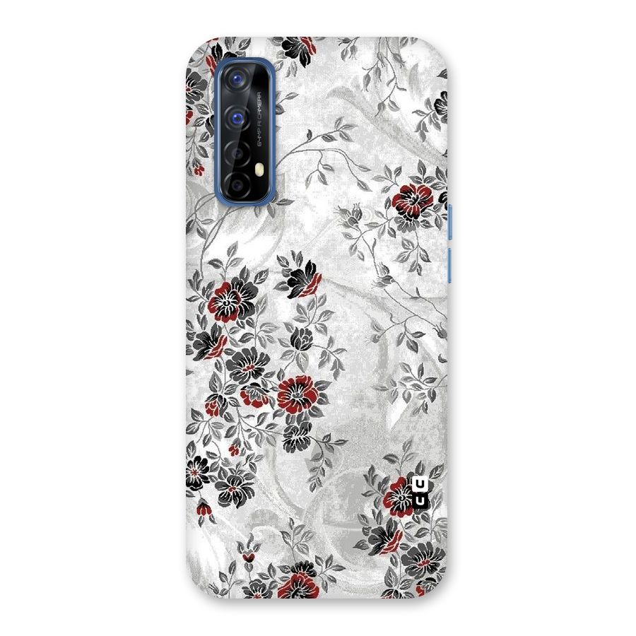 Pleasing Grey Floral Back Case for Realme 7