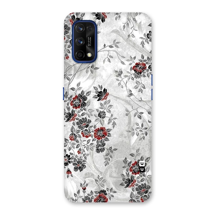 Pleasing Grey Floral Back Case for Realme 7 Pro
