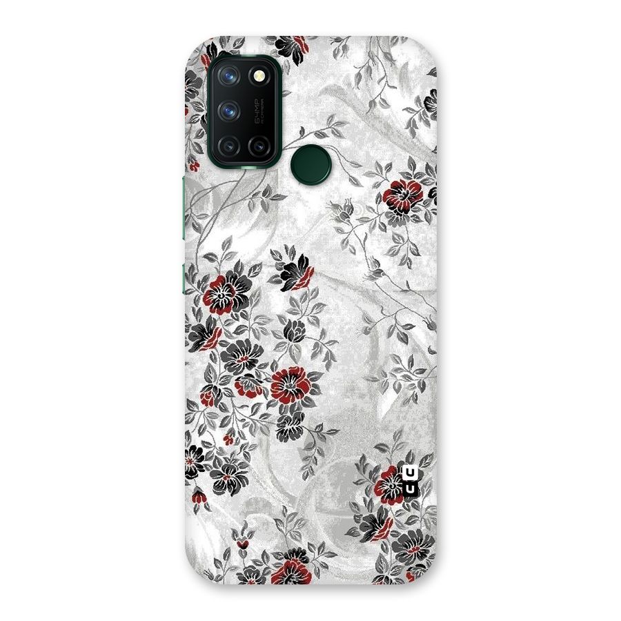 Pleasing Grey Floral Back Case for Realme 7i