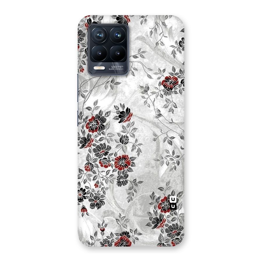 Pleasing Grey Floral Back Case for Realme 8 Pro