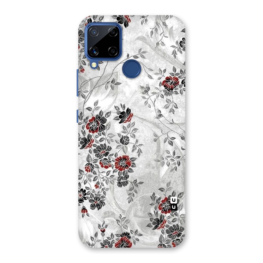 Pleasing Grey Floral Back Case for Realme C12