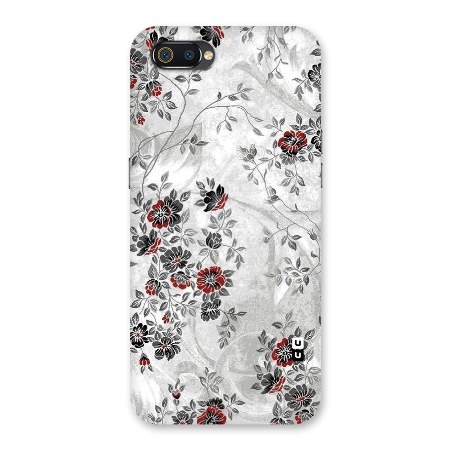 Pleasing Grey Floral Back Case for Realme C2