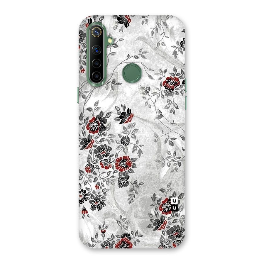 Pleasing Grey Floral Back Case for Realme Narzo 10
