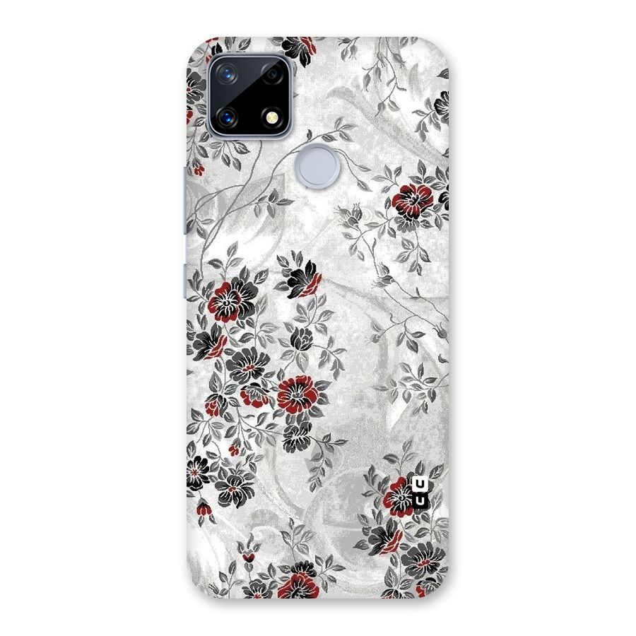 Pleasing Grey Floral Back Case for Realme Narzo 20