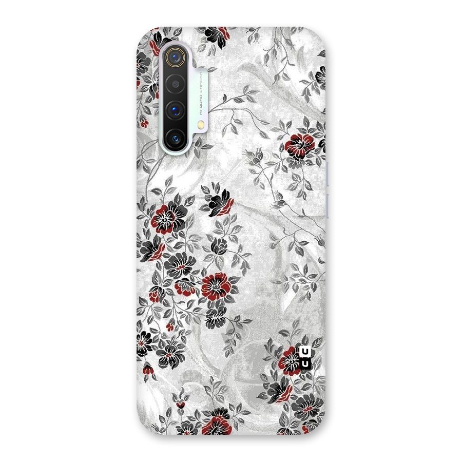 Pleasing Grey Floral Back Case for Realme X3 SuperZoom