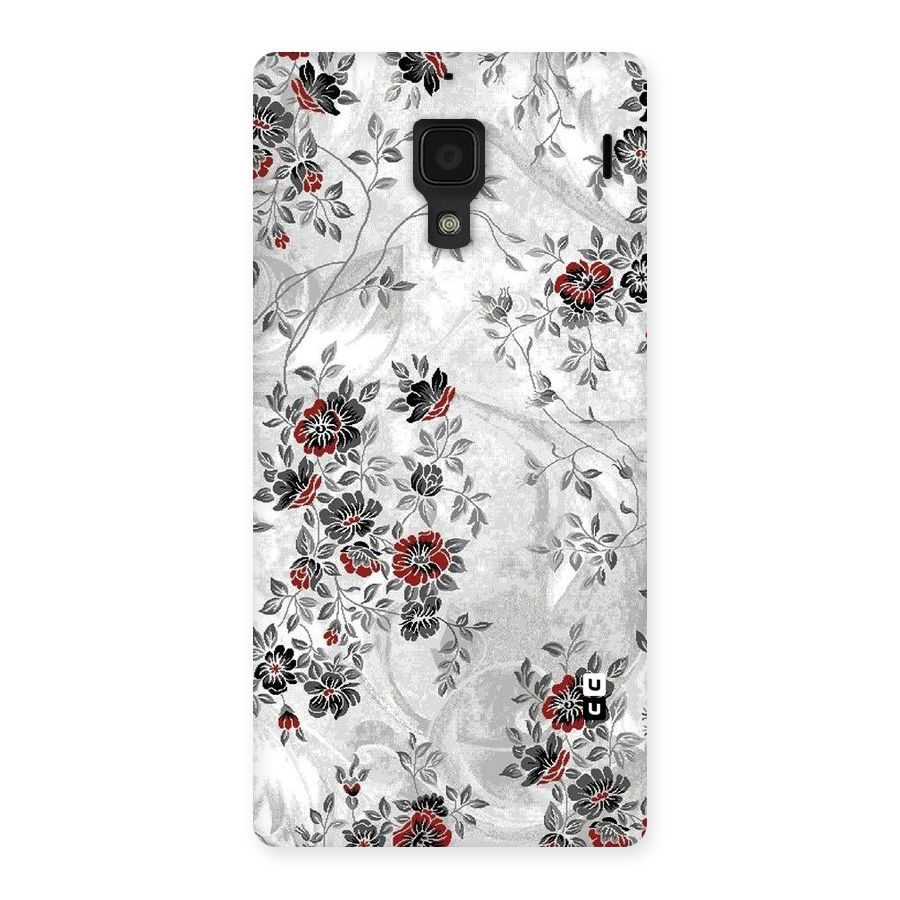 Pleasing Grey Floral Back Case for Redmi 1S