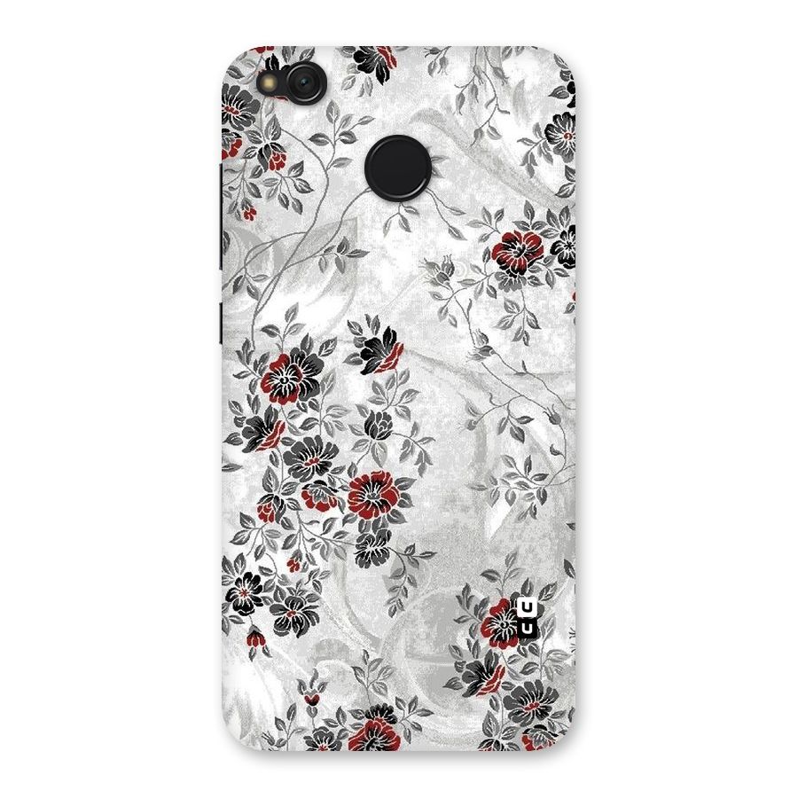 Pleasing Grey Floral Back Case for Redmi 4