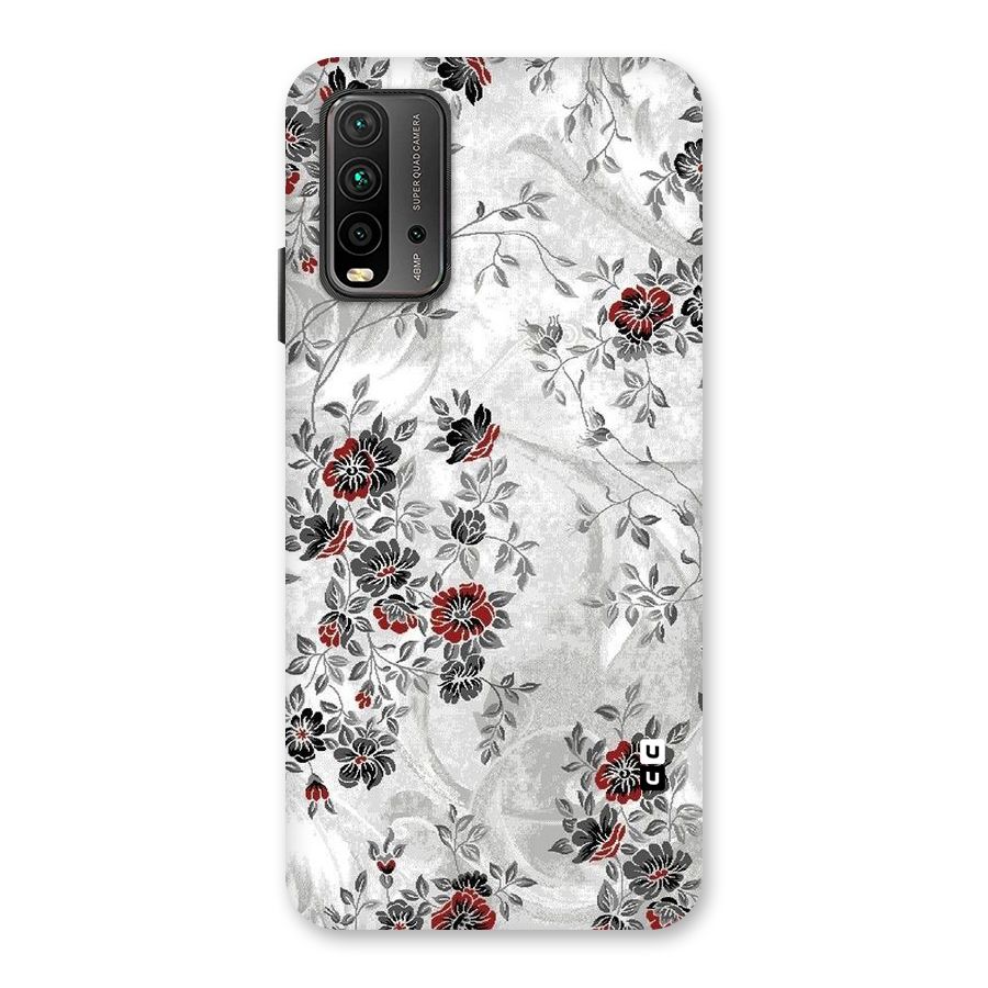 Pleasing Grey Floral Back Case for Redmi 9 Power