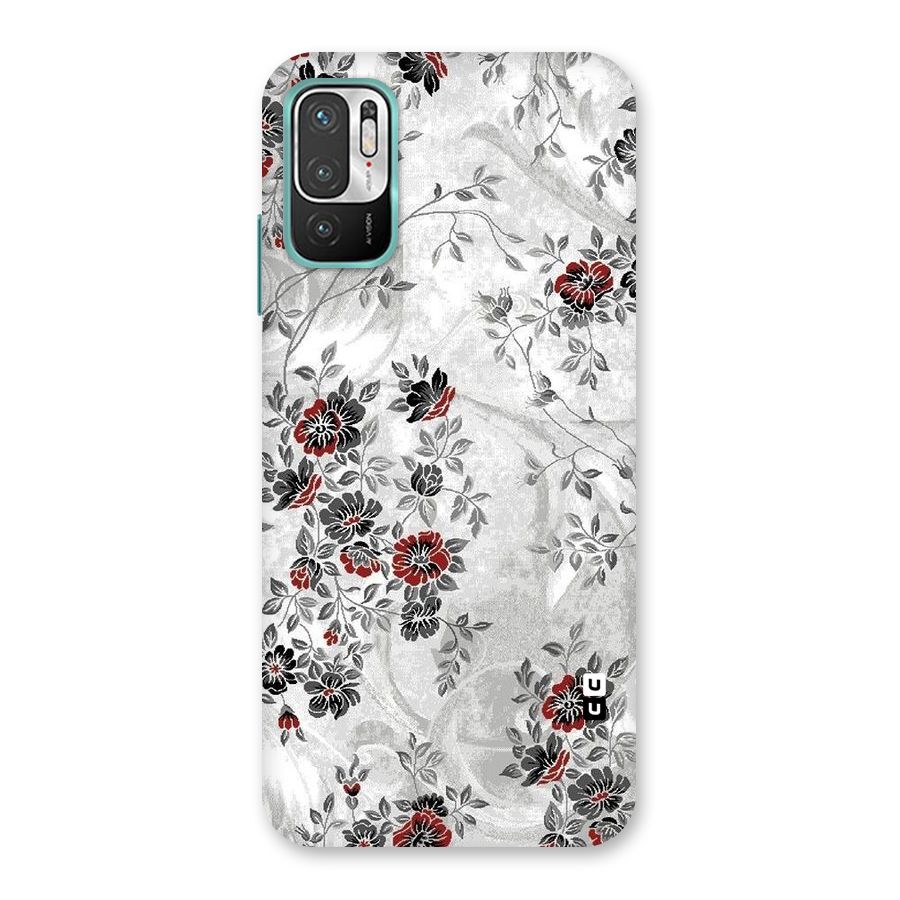 Pleasing Grey Floral Back Case for Redmi Note 10T 5G