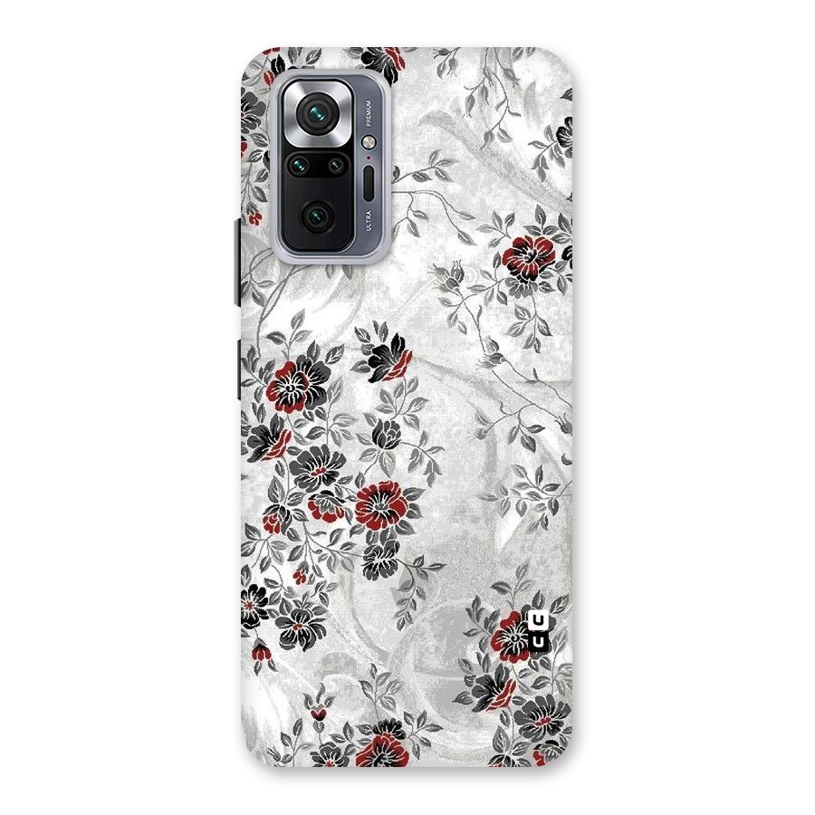 Pleasing Grey Floral Back Case for Redmi Note 10 Pro