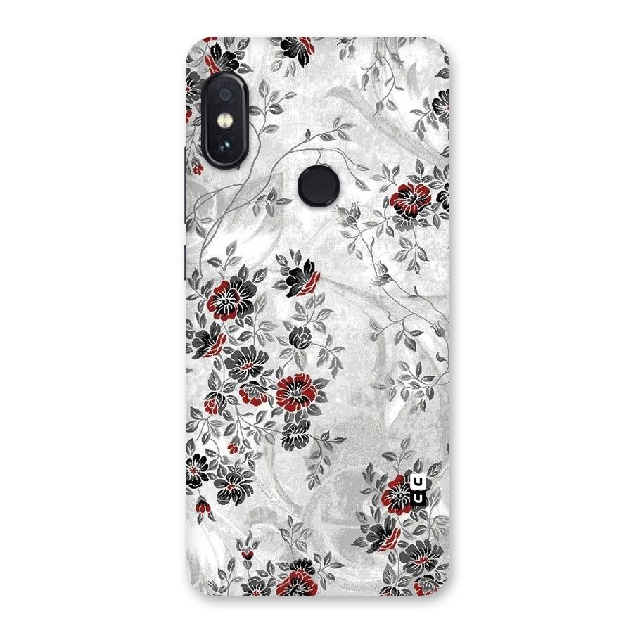 Pleasing Grey Floral Back Case for Redmi Note 5 Pro