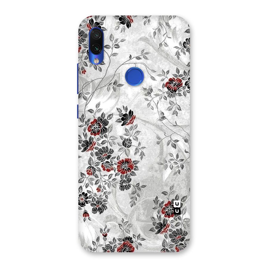 Pleasing Grey Floral Back Case for Redmi Note 7S
