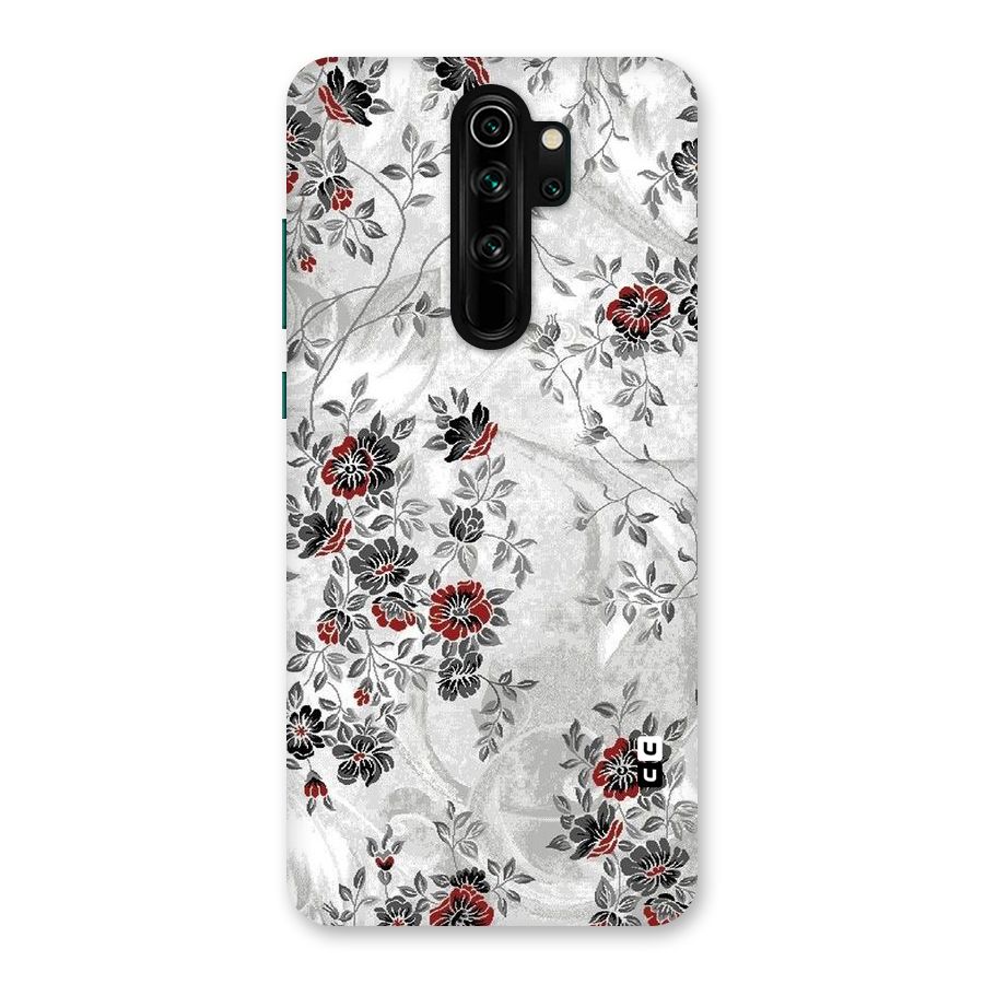 Pleasing Grey Floral Back Case for Redmi Note 8 Pro